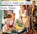 a beer to wash your snack down, timmy