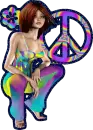 peace rainbow flower child