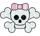 Glittery Girly Skull