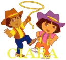 Ciara with Dora and Diego