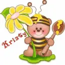 BEAR BEE WITH NAME Kristy...cartoon  