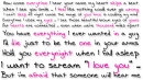 Thing's I'll Never Say To You