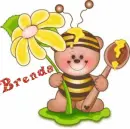 BEAR BEE WITH NAME brenda...cartoon  