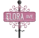 pink street sign elora AVE