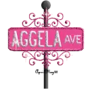 hot pink street sign aggela AVE