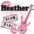 Glam girl, pink guitar- Heather