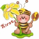 BEAR BEE WITH NAME Kirsty...cartoon  