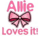 Allie loves it!