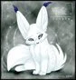 white kitsune fox