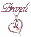 Brandi with heart breast cancer ribbon