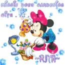 Minnie does gardening