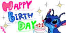 happy birthday w/ stitch