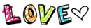 animated love text
