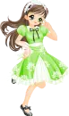 green dress