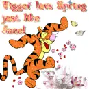 Tigger loves spring