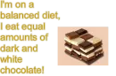 Amounts of chocolate