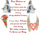Mother and child and message