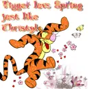 tigger loves spring