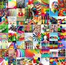 rainbow collage