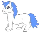 Blue & White Unicorn