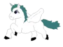 White & Blue Unicorn