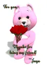 Pink Teddy w/ Red Rose
