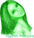 green lady-happy St. Patty Day