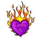 Flaming Heart with Love it