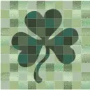 Glittery Block Shamrock