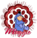 Distorted Eeyore Flower Tag - Maggie