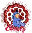 Distorted Eeyore Flower Tag - Christy