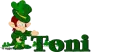 St Patty name tag with Toni