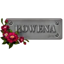 Metal Plate & Flower: Rowena
