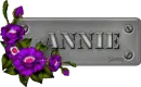 Metal Plate & Flower: Annie