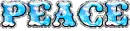 peace glitter text