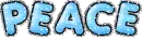 peace glitter text