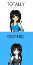 Black & blue goth