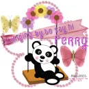panda on a swing