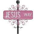 pink street sign jesus WAY