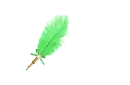 Feather Pen Light Green - Debbie