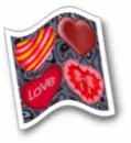 hearts flying