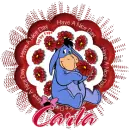 Distorted Eeyore Flower Tag - Carla