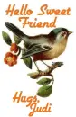 Hello Sweet friend-Hugs Judi