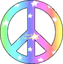 rainbow peace sign
