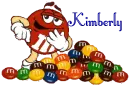M&MS GUY WITH NAME KIMBERLY