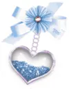 Blue crystal heart