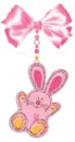 Pink bunny ornament