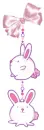 Pink bunny ornament