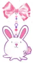 Pink bunny ornament