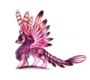 Oddly cute pink dragon